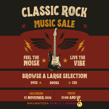 Black and red background with a guitar and text that reads classic rock music sale